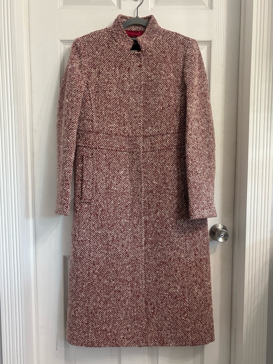 J. Crew Jackets & Blazers - J. Crew Pink Blend Tweed Long Sleeve Coat Dress